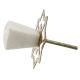 White Stone Square Dresser Knobs